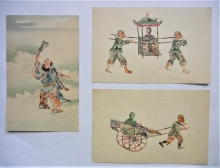 china-three-early-1900s-postcards-with-images-made-from-montage-of-chinese-postage-stamps