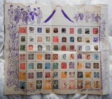 japan-early-tourist-souvenir-page-with-good-stamps