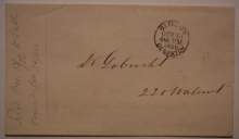 Blood's-Despatch-PA-black-postmark-Type-13-on-1856-postal-history-stampless-folded-letter