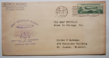 Zeppelin-cover-October-23-Miami-to-Chicago-postal-history-flight-with-C-18-stamp