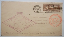 Zeppelin-postal-history-cover-Lakehurst-Saville-Friedrichshafen-to-Lakehurst-June-1930-flight-with-C-14-stamp