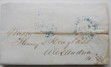 philadelphia-pennsylvania-1851-stampless-folded-letter-postal-history-to-alexandria-virginia