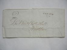newark-great-britain-1821-stampless-folded-letter-to-Reverend-robert-hall-in-westboro