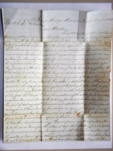 Bufords Bridge South Carolina 1848 manuscript postmark stampless folded letter to Franklin New Hampshire