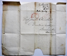 1829-stampless-folded-letter-gideon-snow-boston-dispensary-to-parker-cleaveland-bowdoin-college