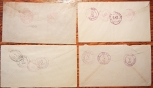 U.S REGISTERED LETTER COVERS (4) 1917, 1930, 1931, 1935 - POSTAL-HISTORY