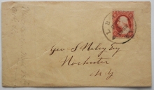 ALBANY NEW YORK 1850S COVER TO ROCHESTER NY. SCOTT #26A STAMP - postal-history