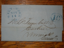 baltimore.merchants.bank.morgan.and.trumbull.stampless.folded.letters