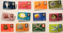 BARBADOS 1965 "SEA STAMPS" SCOTT 267-278 MINT AND UNHINGED - BARBADOS-STAMPS