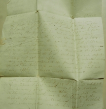 BOSTON MASSACHUSETTS 1837 STAMPLESS FOLDED LETTER TO BRADFORD MASSACHUSETTS. INTERESTING LETTER - POSTAL-HISTORY