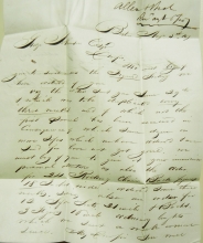 BOSTON MASSACHUSETTS 1847 STAMPLESS FOLDED LETTER TO NEW YORK CITY - POSTAL-HISTORY