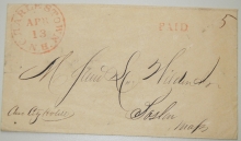 CHARLESTOWN NEW HAMPSHIRE STAMPLESS COVER - POSTAL-HISTORY