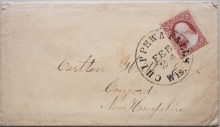 CHIPPEWA FALLS WISCONSIN SCOTT #26 ON COVER. GREAT POSTMARK! - POSTAL-HISTORY