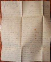 1840 DARTMOUTH STAMPLESS FOLDED LETTER FROM STUDENT FRANCIS B. BREWER LATER NY REP 