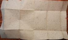 HANOVER NEW HAMPSHIRE 1840 DARTMOUTH STAMPLESS FOLDED LETTER FROM LATER US REP FROM NEW YORK FRANCIS B. BREWER 