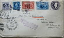 high-point-nc-first-flight-cover-missent-railroad-postmark-postal-history