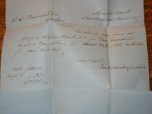 new.bedford.trumbull.stampless.folded.letter.marine.bank.postal.history