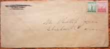 NEW YORK TELEPHONE COMPANY PERFIN STAMPS ON 1941 COVER - POSTAL HISTORY