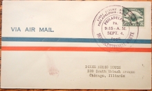 PHILADELPHIA PENNSYLVANIA TO NEW YORK CITY FIRST FLIGHT COVER WITH SCOTT C-4 STAMP - AIRMAIL POSTAL HISTORY