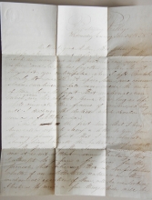 PISCATOQUOAGVILLE NEW HAMPSHIRE 1838 MANUSCRIPT STAMPLESS FOLDED LETTER - POSTAL HISTORY
