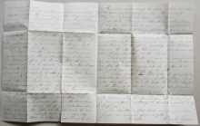 PISCATOQUOAGVILLE NEW HAMPSHIRE 1838 MANUSCRIPT STAMPLESS FOLDED LETTER - POSTAL HISTORY