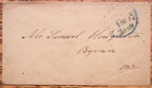 PORTLAND MAINE STAMPLESS COVER  - POSTAL HISTORY