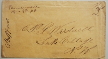 RUMFORD MAINE MANUSCRIPT POSTMARK ON 1855 STAMPLESS COVER TO LAKE VILLAGE NEW HAMPSHIRE - POSTAL HISTORY