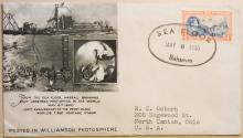 MARINE POSTAL HISTORY - BAHAMAS - 1940 SEA FLOOR OFFICIAL WILLIAMSON PHOTOSPHERE COVER