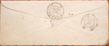 TRANSATLANTIC STAMPLESS COVER - RARE RATE AND ROUTE 