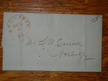  thompson.connecticut.1846.carroll.stampless.folded.letter