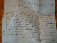 uxbridge.carroll.stampless.folded.letter.to.norwich.connecticut.bottenville.nj
