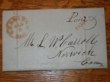 uxbridge.carroll.stampless.folded.letter.to.norwich.connecticut.bottenville.nj