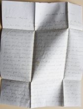 NEW HAMPSHIRE POSTAL HISTORY -- WINCHESTER NEW HAMPSHIRE 1852 STAMPLESS FOLDED LETTER TO REV. DANIEL WELLS, DEERFIELD, NEW HAMPSHIRE. 