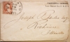 CHICAGO ILLINOIS 1858 COVER WITH SCOTT 26A. LARGE, STRONG FULL DATE POSTMARK. - POSTAL-HISTORY