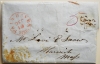 FAIR HAVEN Mas. 1845 STAMPLESS FOLDED LETTER. J.B. MASSE TO LEVI SNOW, HARWICH, MASSACHUSETTS. UNLISTED POSTMARK - POSTAL-HISTORY