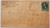 LAWRENCE KANSAS 1800S COVER. A H FOOTE, ATTORNEY, TO WELLESLEY MASSACHUSETTS - POSTAL-HISTORY