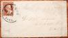 DUBUQUE (DE BUQUE) IOWA HUGE SOCK POSTMARK 1857 COVER SCOTT #25 STAMP