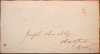 LEE MASSACHUSETTS 1846 STAMPLESS FOLDED LETTER TO HARTFORD CONNECTICUT - POSTAL-HISTORY