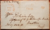 NEW LONDON CONNECTICUT 1847 STAMPLESS FOLDED LETTER - POSTAL HISTORY