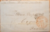 NEW YORK TO COGNAC FRANCE 1858 TRANSATLANTIC STEAMSHIP COVER - MARITIME POSTAL HISTORY