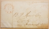 VINCENNES INDIANA 1837 STAMPLESS FOLDED COVER RECEIPT TO INDIANAPOLIS BANK BRANCH - POSTAL HISTORY